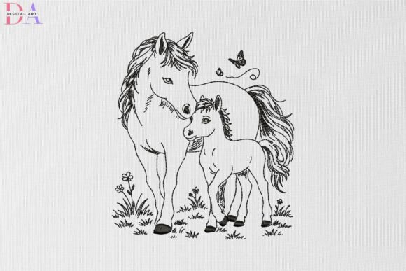 Download Horse Foal Meadow Butterfly Companions - Horse Collection