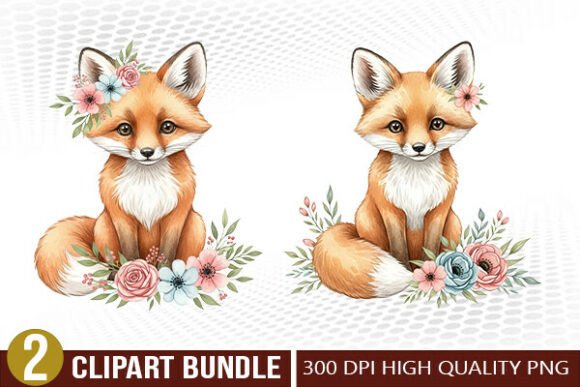 Download Watercolor Baby Fox PNG Clipart PNG Set - Baby fox Collection