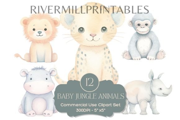 Download Baby Jungle Animals Clipart Pack - Jungle animals clipart Collection