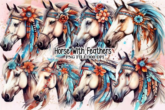 Download Horse with Feathers Clipart - Horse Collection