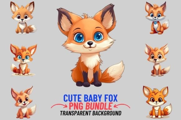 Download Cartoon Cute Baby Fox 8 PNG Clipart - Baby fox Collection